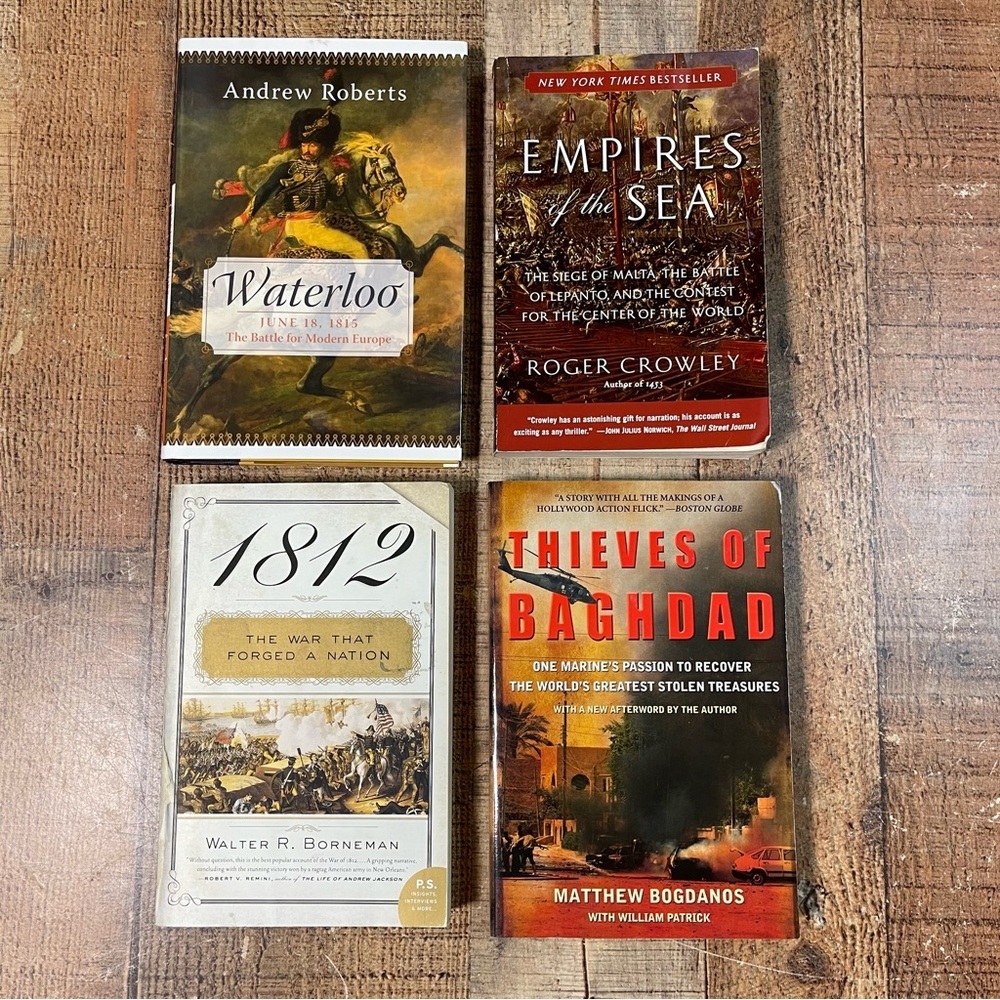 History Book Bundle Waterloo Empires Of The Sea 1812 Thieves Of Baghdad War
